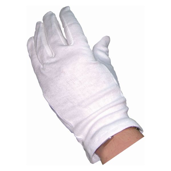White Cotton Gloves (10 Pairs) - BTJ147 (Pack of 1)