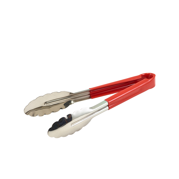 Genware Colour Coded St/St. Tong 31cm Red - CCT31R
