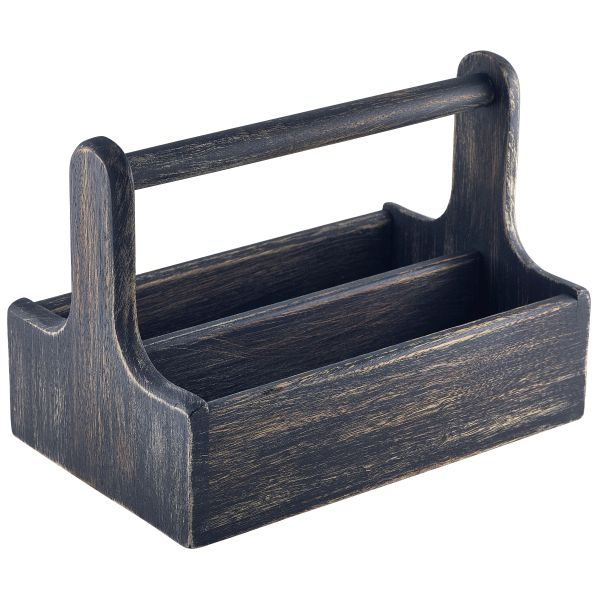 Black Wooden Table Caddy - DWTCBK