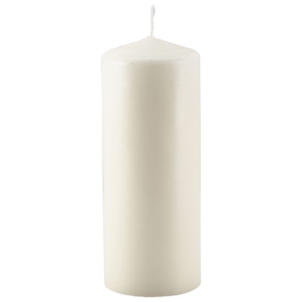Pillar Candle 20cm H X 8cm Dia Ivory - PLC20 (Pack of 6)