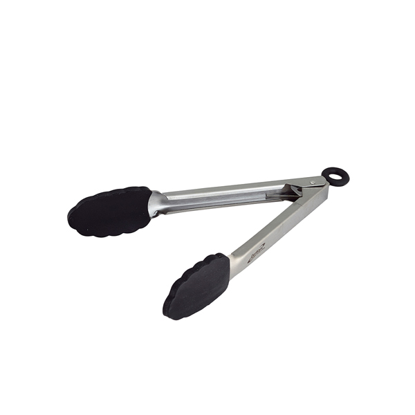 St/St Locking Tongs with Silicone Tip 23cm/9