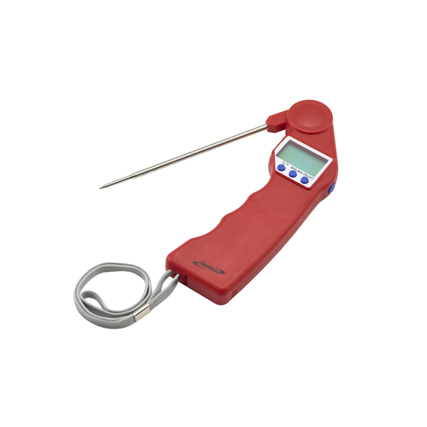 Genware Red Folding Probe Pocket Thermometer - THERM-FLDR