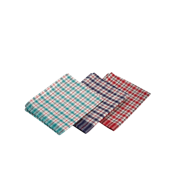 Mini Check T-Towel 43X68cm 10Pcs Mix Colours - TW01
