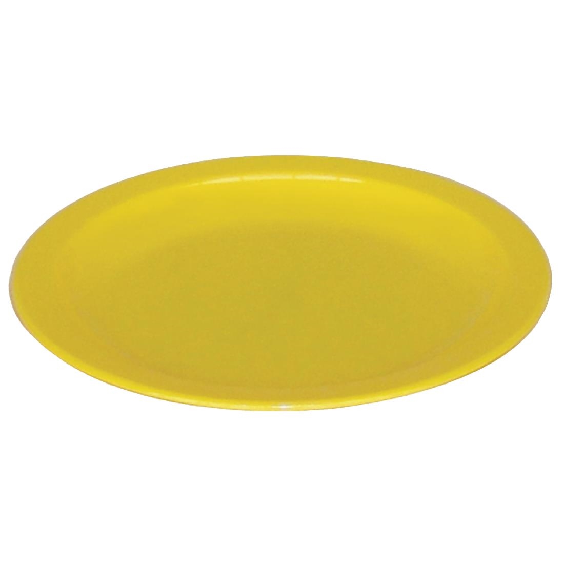Olympia Kristallon Polycarbonate Plates Yellow 230mm (Pack of 12)