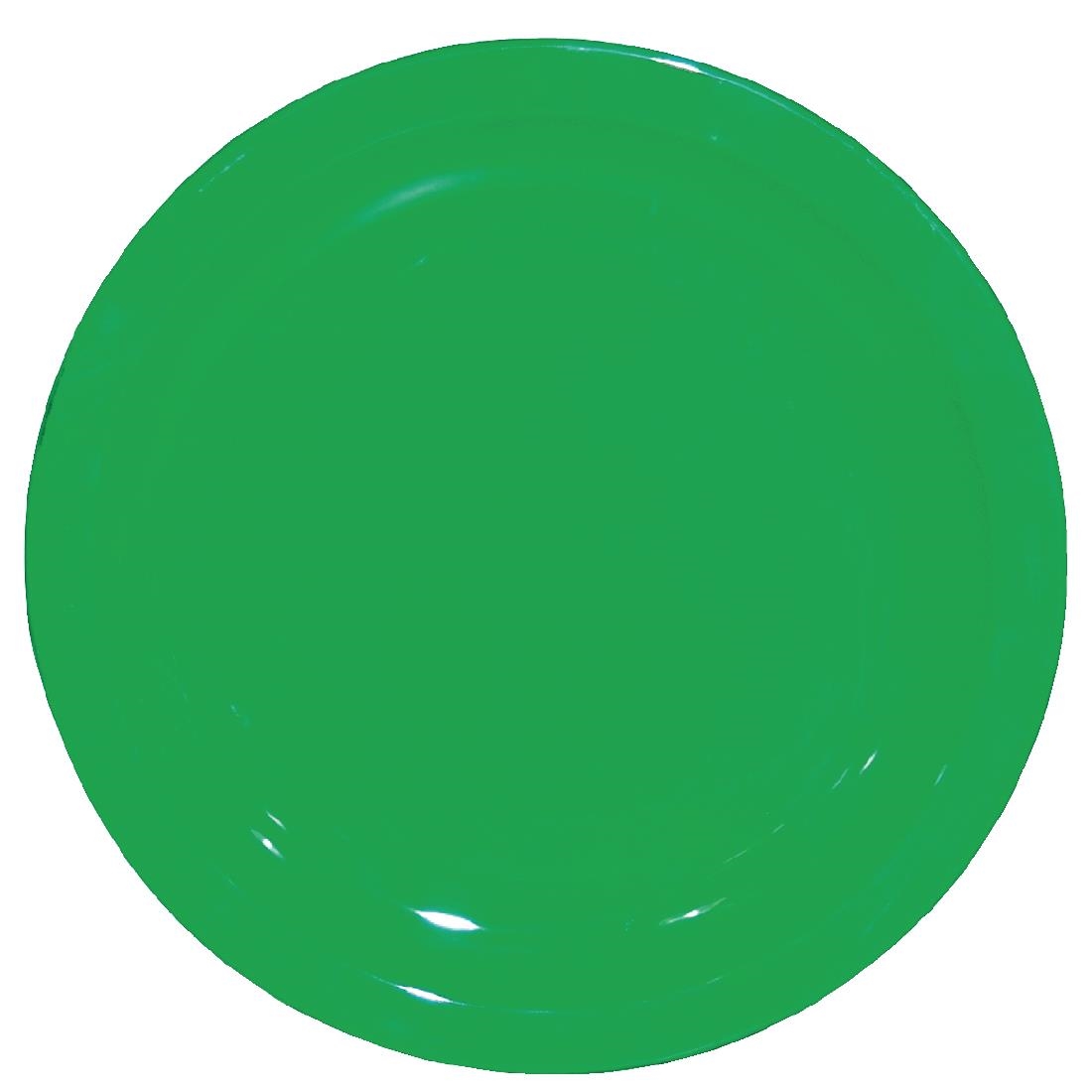 Olympia Kristallon Polycarbonate Plates Green 230mm (Pack of 12)