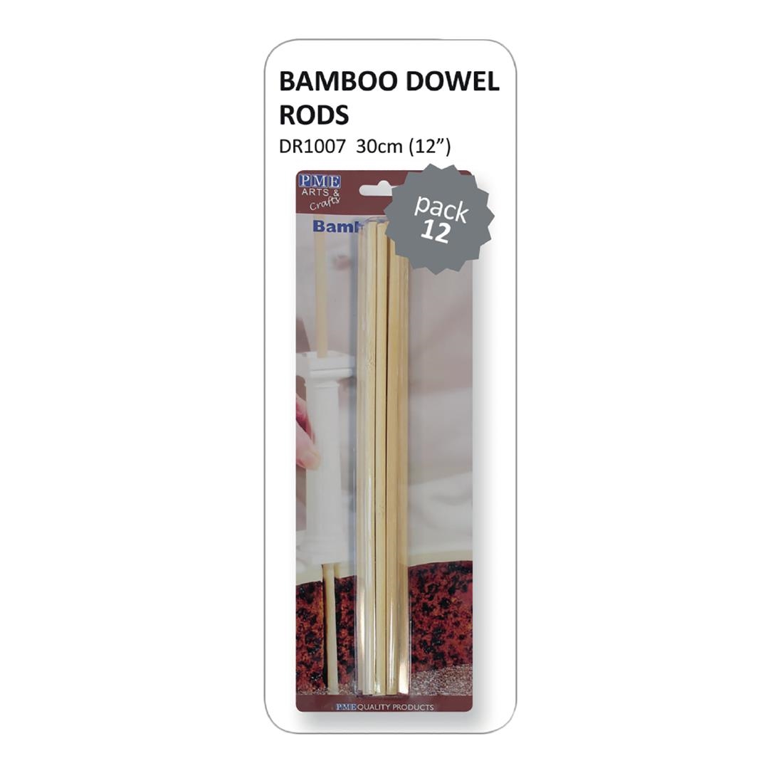 PME Bamboo Dowel Rods (Pack of 12)