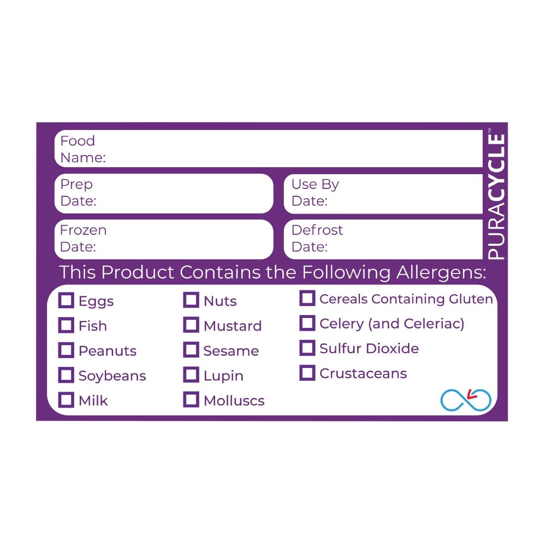 Puracycle Reusable Allergen Labels (Pack of 20)