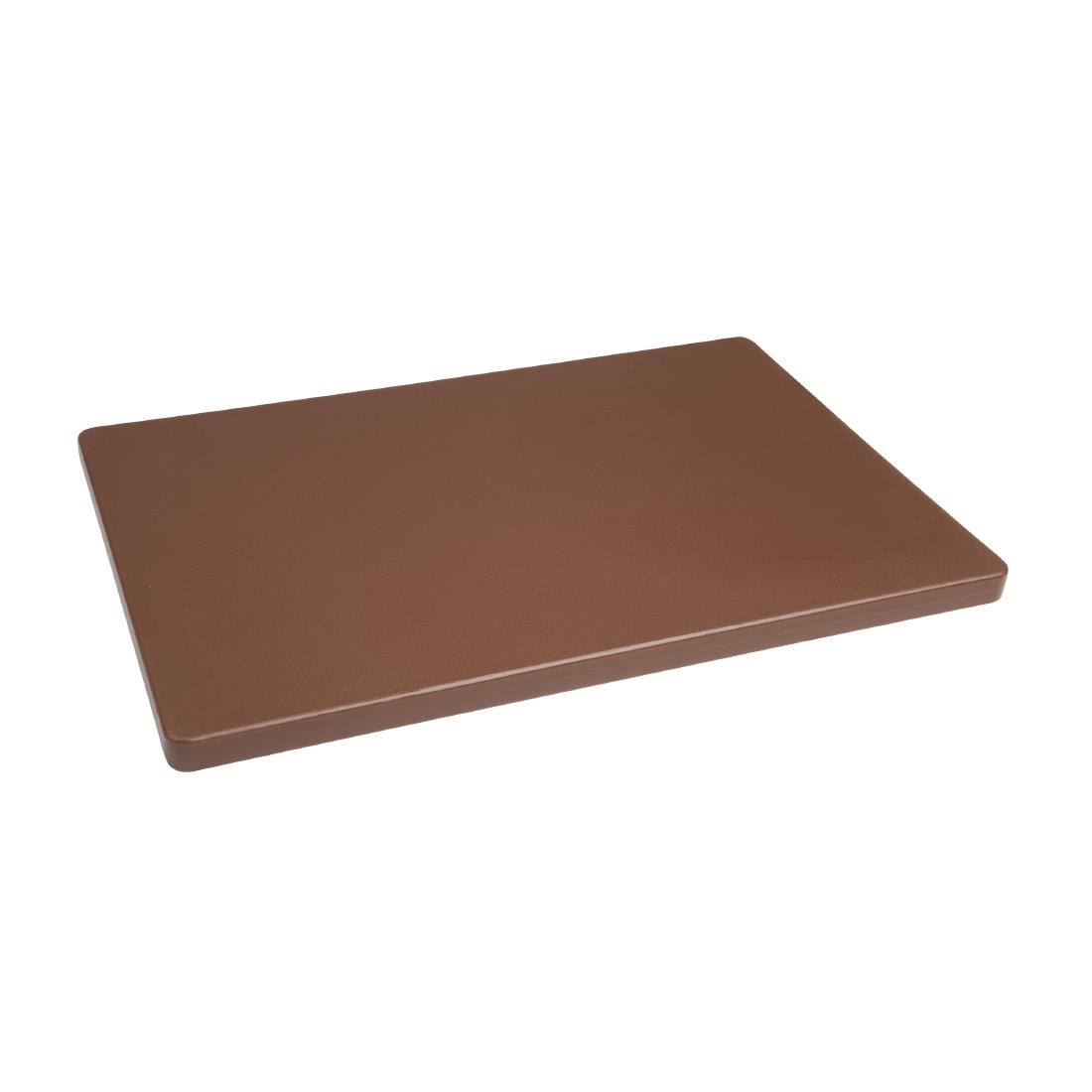 Hygiplas Extra Thick Low Density Brown Chopping Board Standard