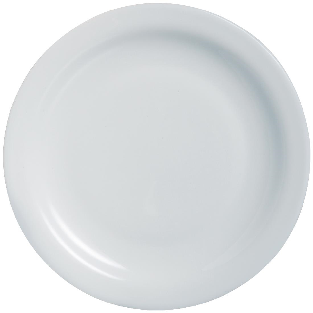 Arcoroc Opal Hoteliere Narrow Rim Plates 236mm (Pack of 6)