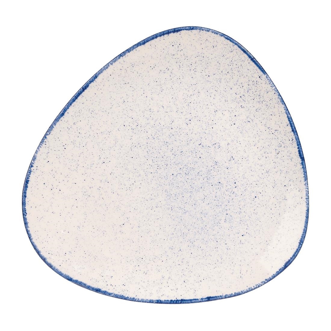 Churchill Stonecast Hints Triangular Plates Indigo Blue 265mm (Pack of 12)
