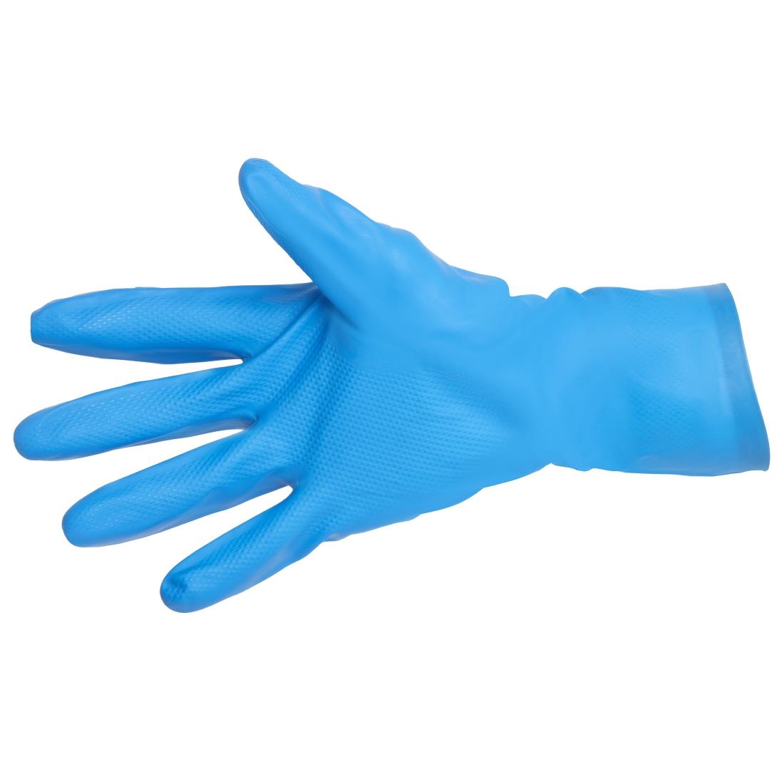MAPA Ultranitril 475 Liquid-Proof Food Handling and Janitorial Gloves Blue Medium
