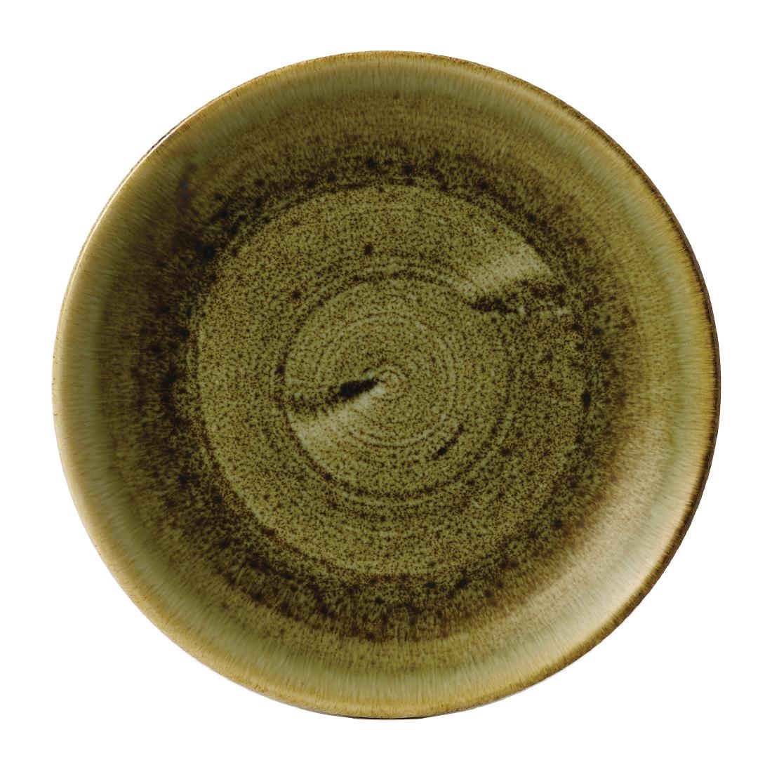 Stonecast Plume Olive Coupe Plate 11 1/4 