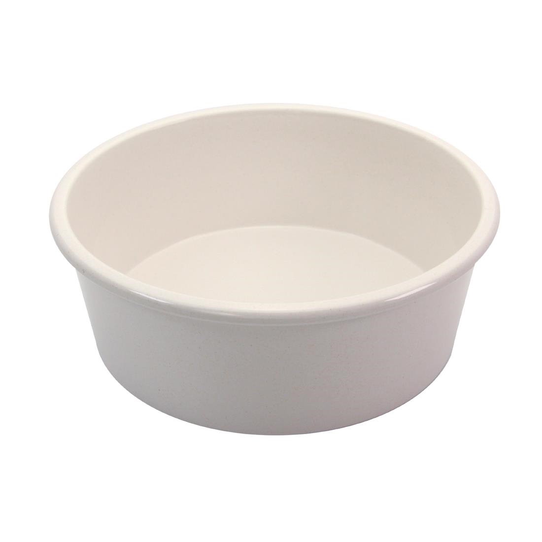 Creative Melamine Salad Bowls White Bamboo 186x60mm (Pack of 6)