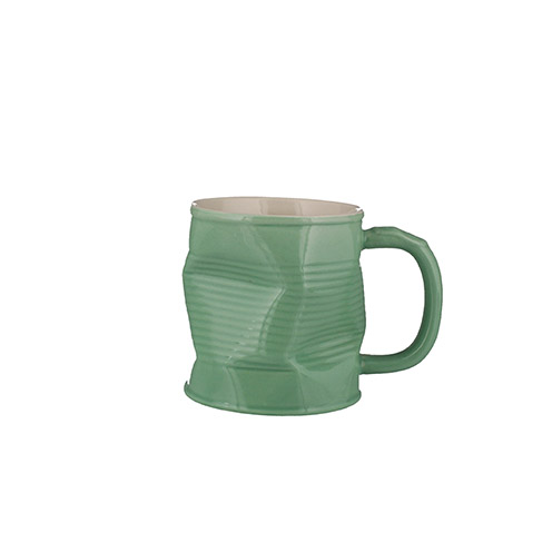 Squashed Tin Can Ceramic Mug Pistachio (medium) - 29-54-737 (Pack of 6)