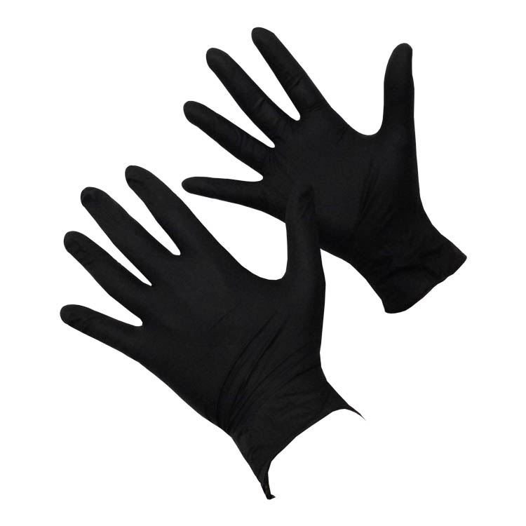 Powder Free Nitrile Gloves Black 100 (M) - CL-PFNBM | Leeds, York & UK ...