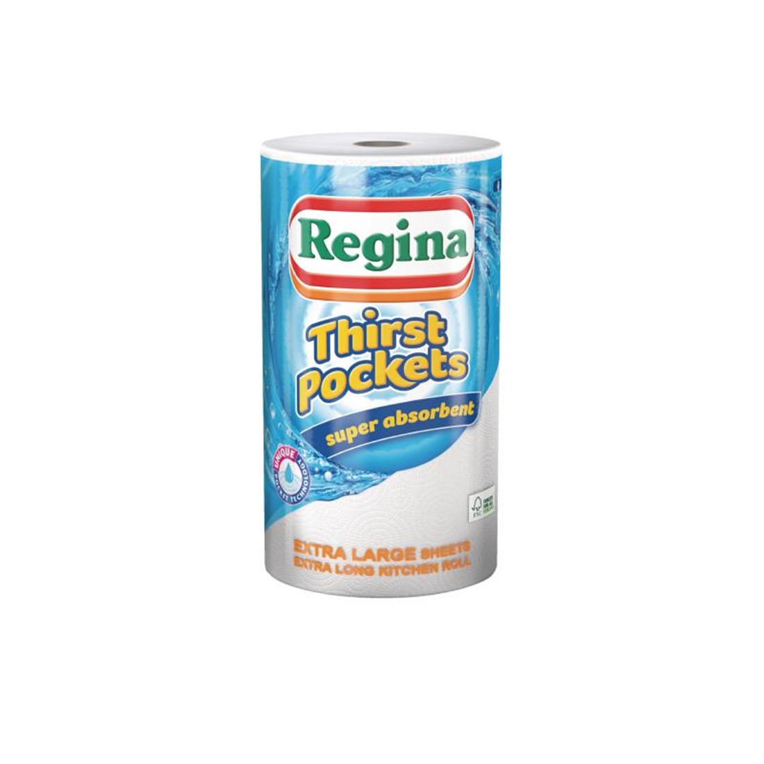 Regina Thirst pockets Kitchen Roll 100 sheets (Pack of 6) - CT325