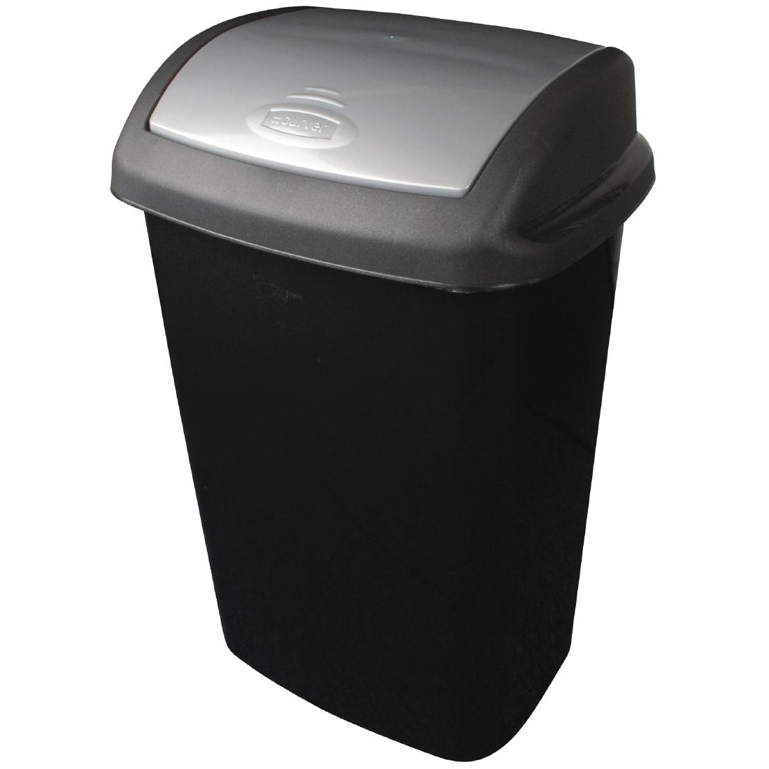 Curver Black Swing Top Bin 25Ltr - DN846