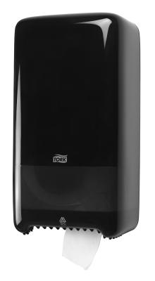 Tork Twin Mid-Size Toilet Roll Dispenser T6 Elevation Design Black T6 - CL-DIS-BL
