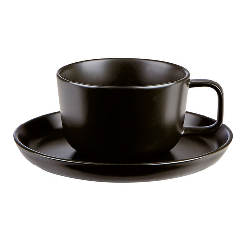 Nordika Black Saucer 17cm - 110007B (Pack of 12)