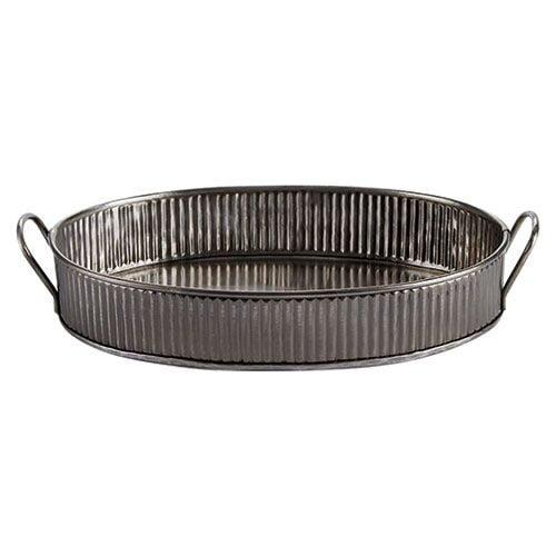 Serving Tray Antique Silver 31cm - CB66559 (Pack of 6)