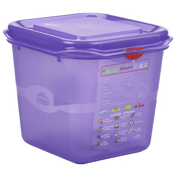 Allergen GN Storage Container 1/6 150mm Deep 2.6L - 12390AL (Pack of 12)