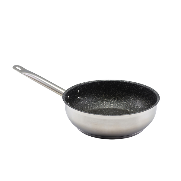 GenWare Non Stick Teflon Stainless Steel Sauteuse Pan 24cm - 1624-02NS (Pack of 1)