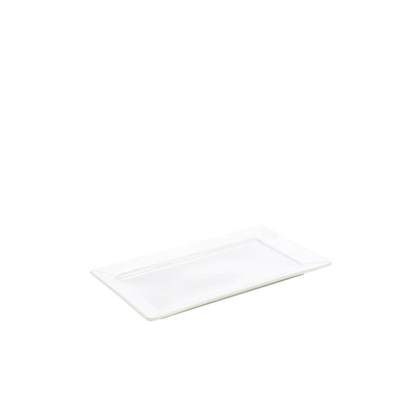 Genware Porcelain Rectangular Plate 24 x 17cm/ 9.5 x 6.75 - 180724 (Pack of 6)