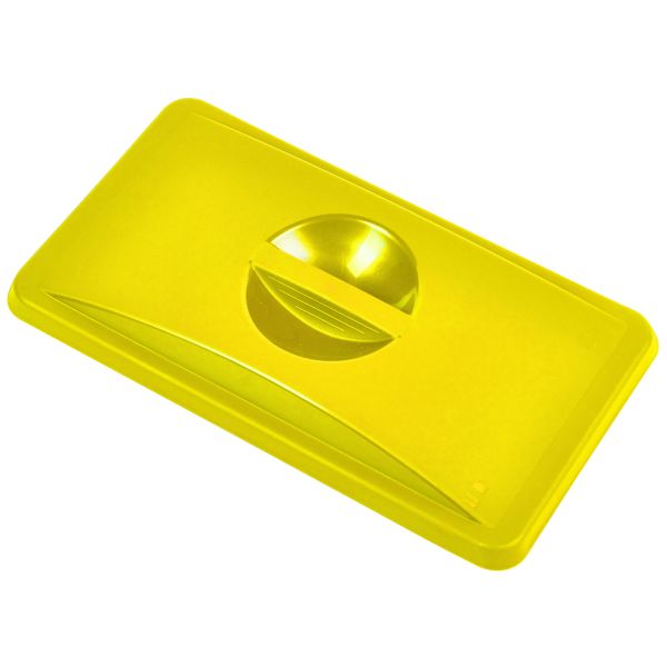 Yellow Closed Lid For Slim Recycling Bin - 23433102 (Pack of 1)