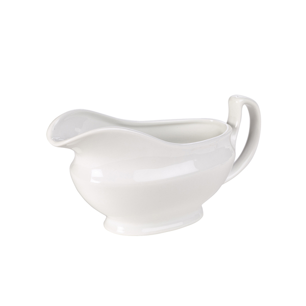 Genware Porcelain Sauce Boat 14cl/5oz - 308514 (Pack of 6)