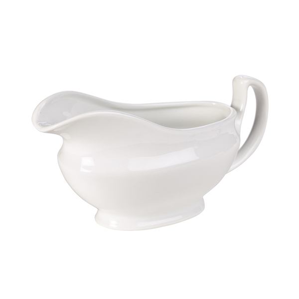 Genware Porcelain Sauce Boat 40cl/14oz - 308540 (Pack of 6)