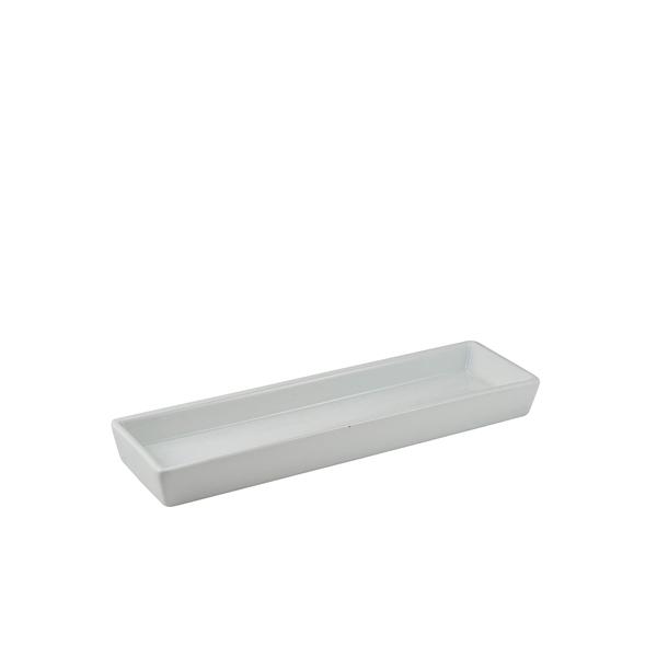 Genware Porcelain Rectangular Dish Holder 28 x 8cm/ 11 x 3.25 - 353028 (Pack of 6)