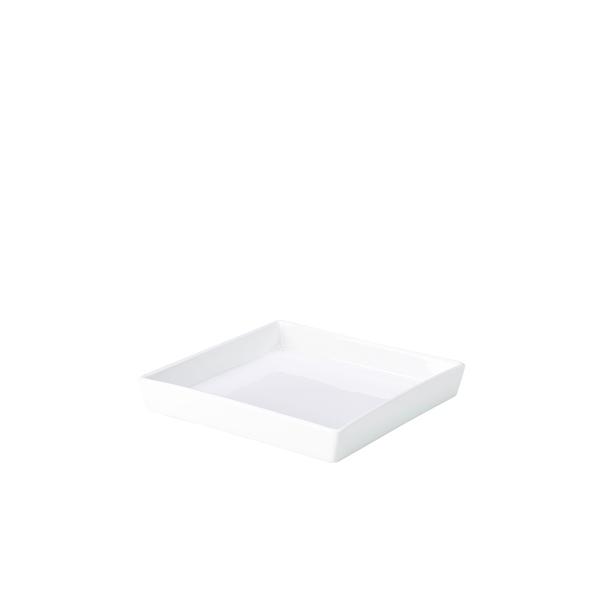 Genware Porcelain Square Dish Holder 17.9cm/ 7 - 357017 (Pack of 6)