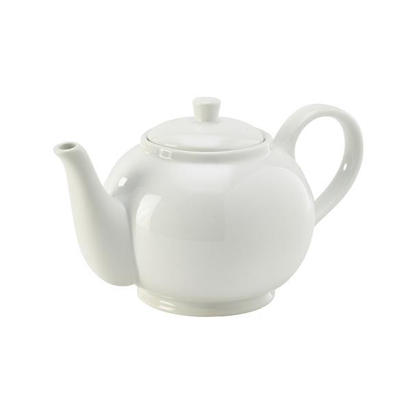 Genware Porcelain Teapot 85cl/ 30oz - 393985 (Pack of 6)