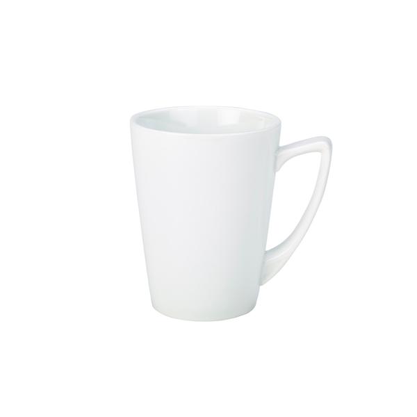 Genware Porcelain Angled Handled Mug 35cl/ 12.25oz - 422135 (Pack of 6)