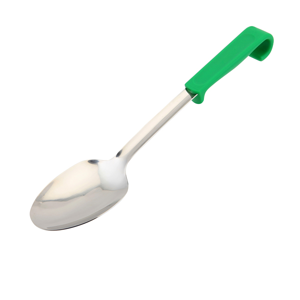 Genware Plastic Handle Spoon Plain Green - 577-04G
