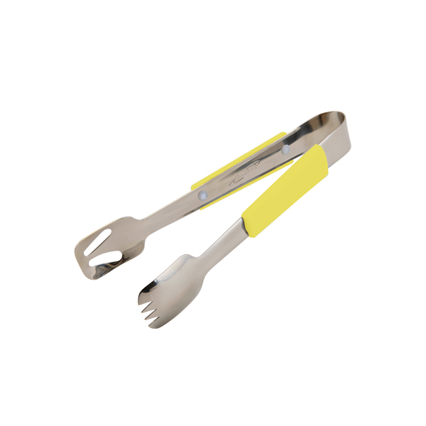 Genware Plastic Handle Buffet Tongs Yellow - 577-08Y