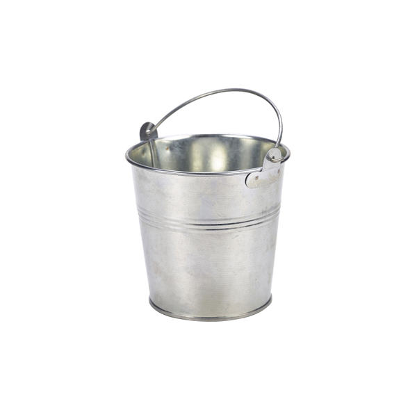 Galvanised Steel Serving Bucket 12cm Dia - GSB12 (Pack of 12)