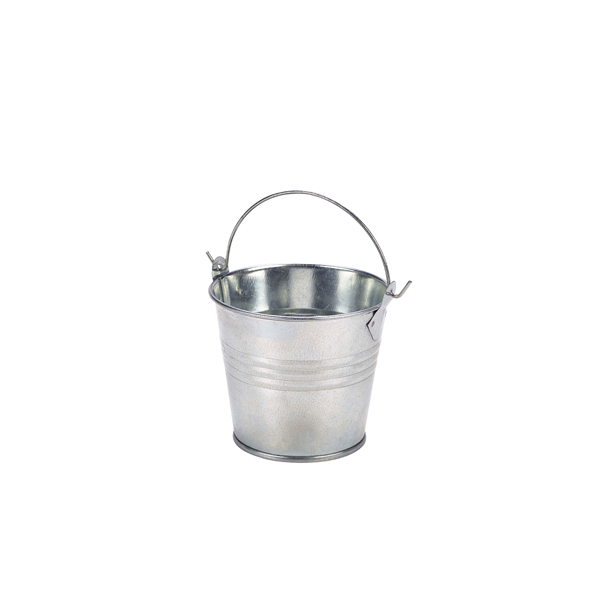 Galvanised Steel Serving Bucket 8.5cm Dia - GSB8 (Pack of 12)