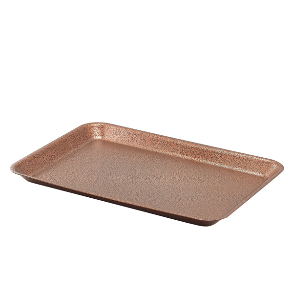 Galvanised Steel Tray 37x26.5x2cm Hammered Copper - GST3726C