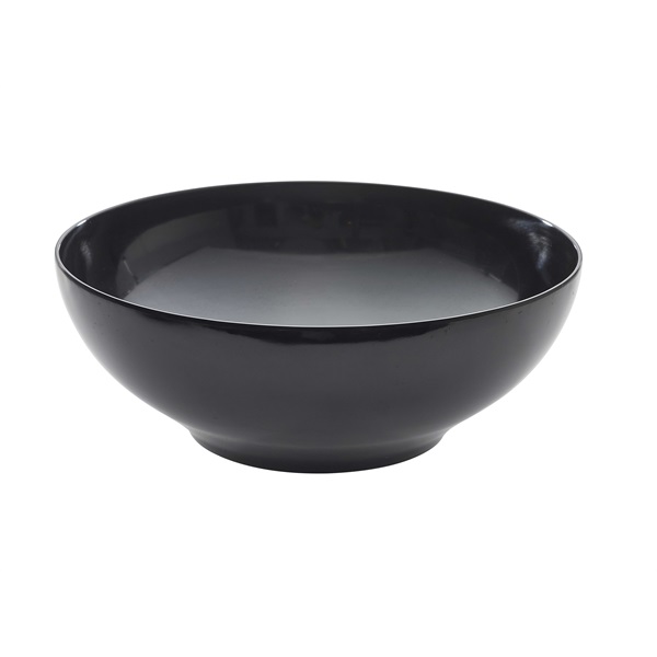 Black Melamine Round Buffet Bowl 35.5cm - MELRB-35BK