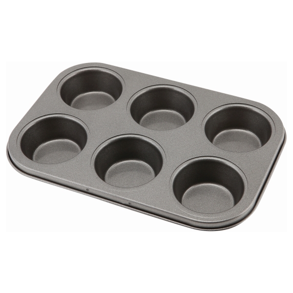 Carbon Steel Non-Stick 6 Cup Muffin Tray - MT-CS6
