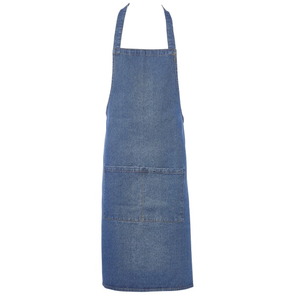 Washed Denim Bib Apron 70 x 90cm - NA23