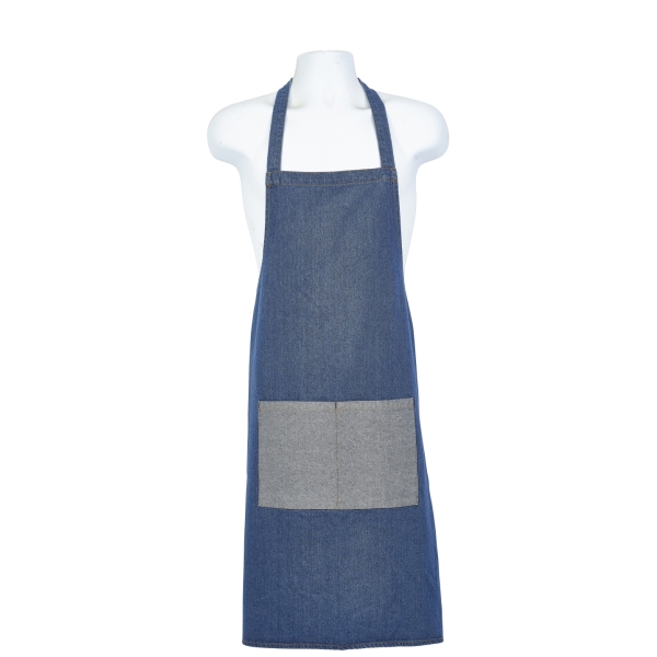 Double Denim Bib Apron 70 x 90cm - NA29