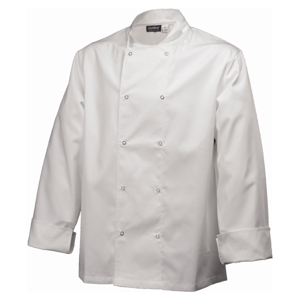 Basic Stud Jacket (Long Sleeve) White M Size - NJ01-M