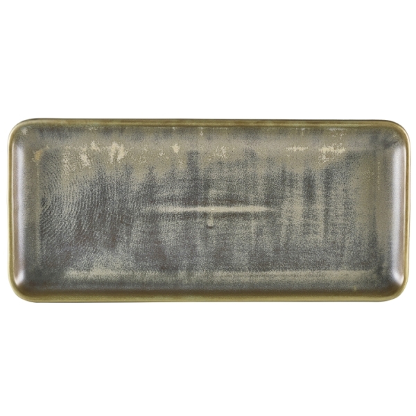 Terra Porcelain Matt Grey Narrow Rectangular Platter 30 x 14cm - NR-PMG30 (Pack of 6)