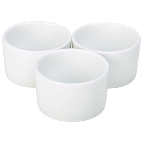 Genware Poreclain Contemporary Smooth Ramekin 9cm/3.5
