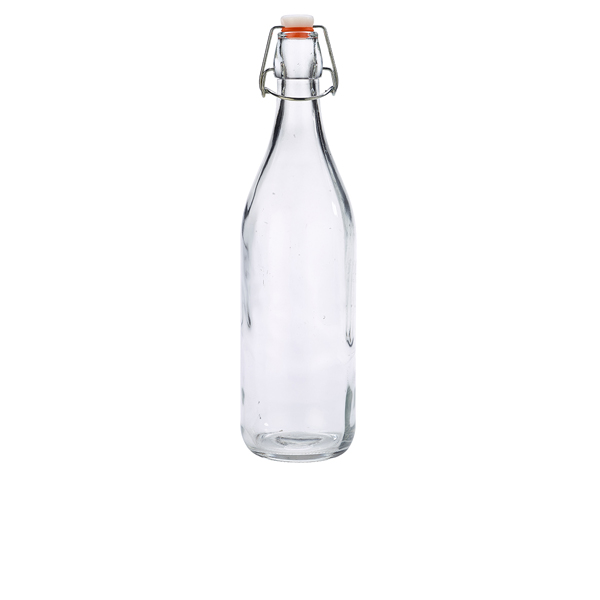 Genware Glass Swing Bottle 1L / 35oz - SWB001 (Pack of 6)