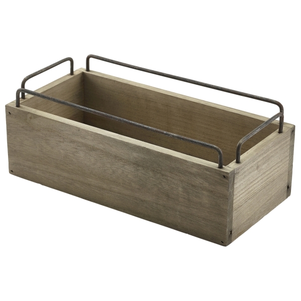 Industrial Wooden Crate 25 x 12 x 9.5cm - TRW216