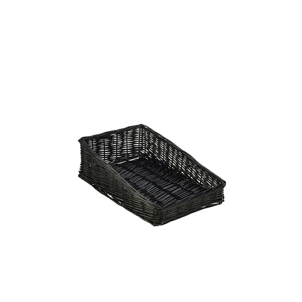 Wicker Display Basket Black 40X25X12cm - WDB-4025SBK