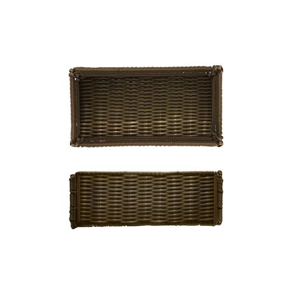Foldable Polywicker GN 1/3 Basket 32.5 x 17.6 x 10cm - LB130109